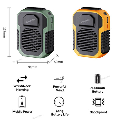 BreezeFlex 6000 – Portable Neck & Waist Fan